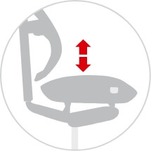 A2 black computer chair with backrest height adjustment